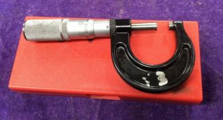 Vintage Starrett Outside Micrometer No.  436 - 1 1in w/ Hard Case - 5