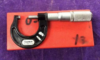 Vintage Starrett Outside Micrometer No.  436 - 1 1in w/ Hard Case - 8
