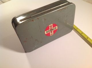 Vintage Roraco German FIRST AID KIT Military MEDICAL Metal Case War Complete 7