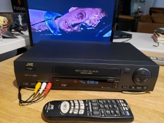 Jvc Hr - Vp682u Vcr Vhs Player/recorder With Remote,  Tapes,  A/v Serviced