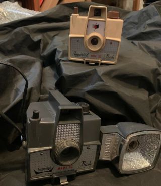 Two Vintage 1950s Imperial Mark Xii Cameras One Has No Flash