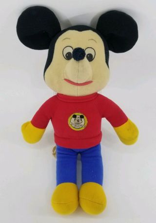 Vintage Mickey Mouse Club Plush Stuffed Toy Disney 