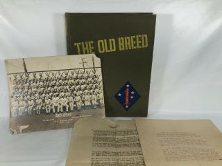The Old Breed A History Of The First Marine Division In Wwii,  1st Ed.  1949