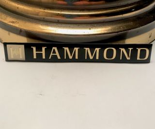 Vtg Hammond Organ Logo 12cm Emblem Tag Plate Badge B3 Leslie Part Euc