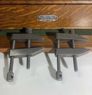 Vintage L.  S.  Starrett 161 - C 3 Inch Toolmakers Parallel Clamps 161c Machinist