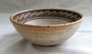 Vintage Hand Thrown Studio Art Pottery Bowl - Signed Corum 1980 7