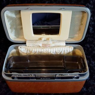 Vtg 1970 - 1980s Brown Samsonite Silhouette Iii Deluxe Carry On - Vanity - Train Case