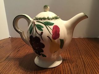 Vintage Blue Ridge Colonial Shape Fruit Fantasy Teapot Tea Pot With Lid Unmarked