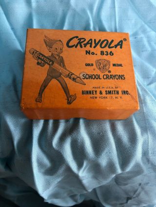 Vintage Advertising Crayola School Crayons Binney & Smith Box & Graphic