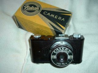 Vintage Falcon Miniature Camera Vg Cond.  127 Film Orig Box