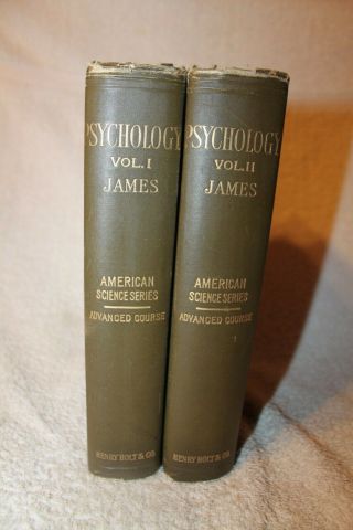 1902 The Principles Of Psychology,  Volumes I,  Ii,  By William James,  Hb