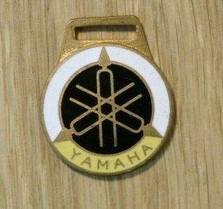 Vintage Enamel Key Fob Badge Yamaha (rs)