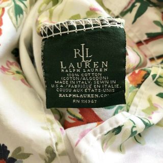 Ralph Lauren Belle Harbor White Floral 2 Standard Pillow Cases Set Vintage HTF 4