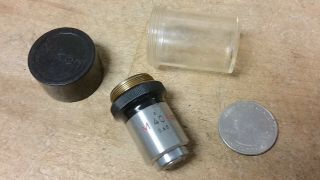 Old Vintage Nikon 70878 M40 M - 40 Plan Microscope Optics Lens Piece Lab Equipment