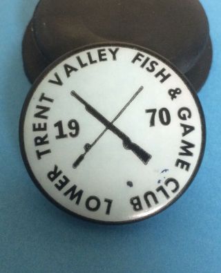 1970 Lower Trent Valley Fish & Game Club Pinback Button - Frankford Ontario