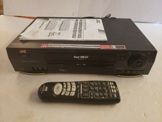 Jvc Hr - S3900u Vhs Vcr S - Vhs Recorder Player With Remote & Cables