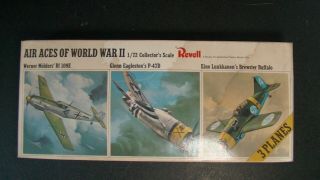 Vintage 1966 Revell Air Aces Of World War Two 3 Planes 1:72 Scale
