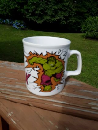 Vtg Marvel Comics Incredible Hulk Mug Coffee Cup Ceramic 1977 Vintage Kiln Craft