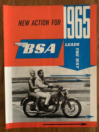 Vintage Bsa Sales Brochure 1965 Lightning Thunderbolt Royal Star & More