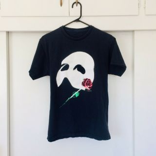 Vintage Phantom Of The Opera Musical Broadway Glow - In - The - Dark Mask T - Shirt M
