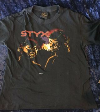 Vintage Styx 1983 Kilroy Was Here Tour T Shirt Mens Large 80’s 2 Sided