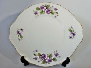 Stunning Vintage Duchess Tivoli Bone China Cake Serving Display Plate Floral