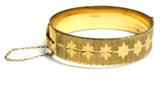 Vintage Rolled Gold Diamond Cut Bangle / Bracelet,  6.  7 " 34.  58g - S45