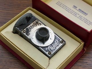 Rare Vintage Corfield Exposure Meter (extinction Meter) In Makers Box,  C1950.