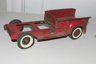 Vintage Tonka Pick Up Truck Pressed Steel For Restoration Red Color Parts