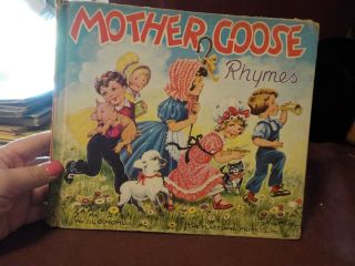 Vintage 1953 Mother Goose Nursery Rhymes Illustrated By Eulalie Platt & Munk