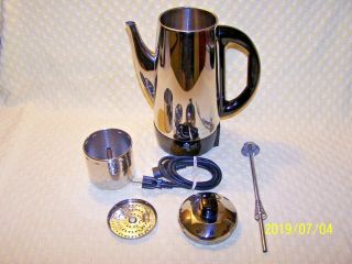 Vtg.  Ge General Electric 12 Cup Coffee Pot Percolator Model 106356 Near