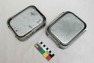 2 Vintage Vietnam War Era Australian Army Mess Tin Kits Aif Dish Double Pannier