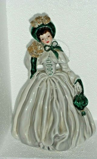 Vintage Florence Ceramics Scarlett Lady Figurine Made In Usa Pasadena Ca