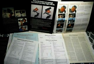 Vintage Brochures Celestron Telescopes And Price Lists 1976