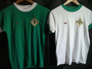 Vintage Umbro Northern Ireland Football Shirts Double Extra Small