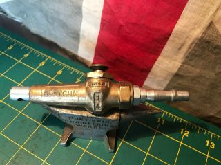 Vintage Brass Schrader Blow Gun Airline Workshop Compressed Air Tool