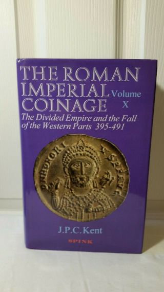 The Roman Imperial Coinage Vol 10 (x) J.  P.  C.  Kent Spink W/error Pg & Card☆