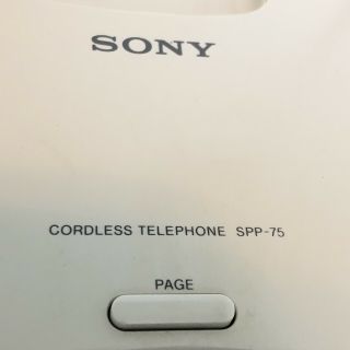 Vintage 80s Sony SPP - 75 Cordless Telephone 4