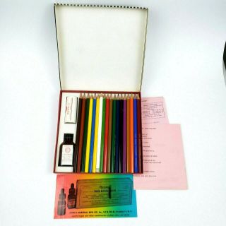 Marshalls Exclusive Photo Painting Pencils Vintage Box W/ Pm Solution & Cotton
