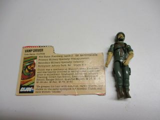 Vintage G.  I.  Joe Vamp Driver Clutch,  Filecard Arah Cobra