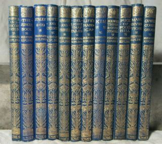 Set Of 12 Rudyard Kipling Uniform Books In 1920s