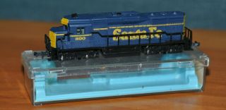 Vintage N Scale Atlas Santa Fe Gp - 30 4061 Diesel Locomotive W/box