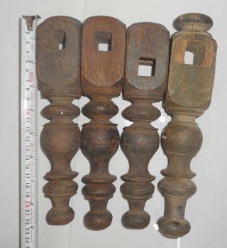 4 Vintage Wooden Baby Cot legs hand crafted My674 3