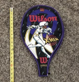 Wilson Vintage Oversized Tennis Racket Cover X - Men Storm 1996 Purple Black