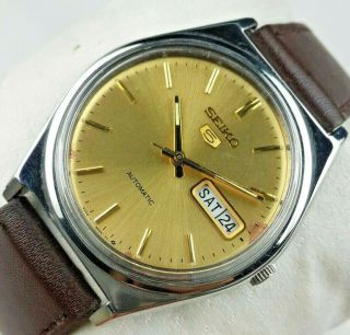 Vintage Seiko 5 6309a 17j Men Automatic Japan Dial Wrist Watch C0591
