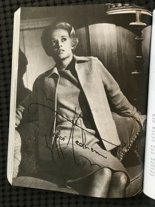 Hitchcock Truffaut Book Autographed Signed By Tippi Hedren In 2010 At Bfi