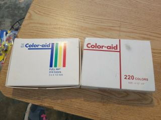 Set Of Vintage Color - Aid Swatches 3 X 4 1/2 And 4 1/2 X 6