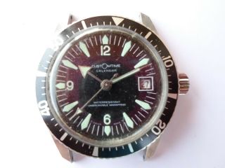 Vintage Customline Mens Mechanical Diver Style Watch Runs/stops