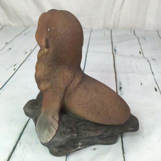 Vintage Masterpiece Homco Ceramic Porcelain Harbor Seal Figurine Collectible 3