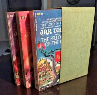 J.  R.  R.  Tolkien Green Box Set Lord Of The Rings,  Ballantine,  3 Pb